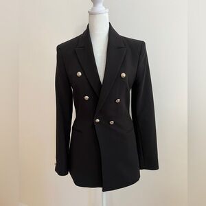 Mango Fitted Waist Button Blazer